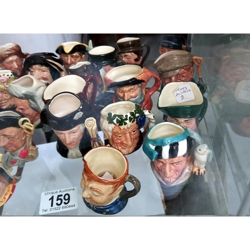 159 - 25 Royal Doulton miniature character jugs