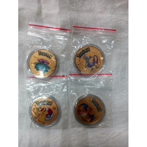 170 - A bag of 9 collectable Pokémon coins