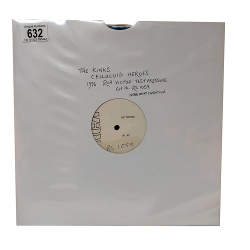 632 - Kinks, Celluloid Heroes (The Kinks Greatest) RCA Victor Label RS1059 1976 Test Pressing Nr Mint