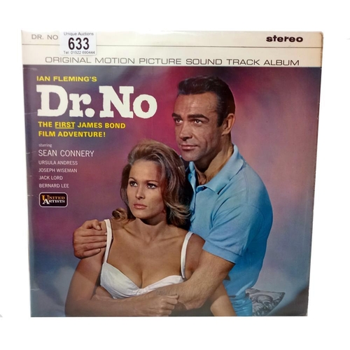 633 - Original Motion Picture Soundtrack Dr. No, Stereo copy 1965, United Artists Label, SULP 1097, Near m... 