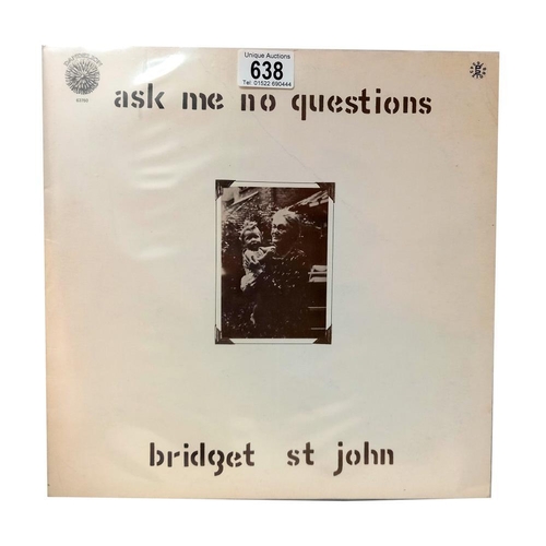 638 - Bridget St John, Ask Me No Questions 1969 Folk Rock, Dandelion Label S 63750 Ex Condition