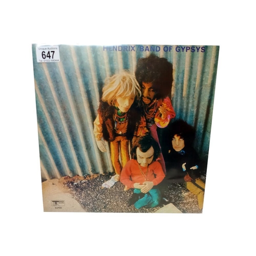 647 - Hendrix Band of Gypsys track label 2406002 UK 1st Pressing A1/B1 Puppet Sleeve Excellent Condition