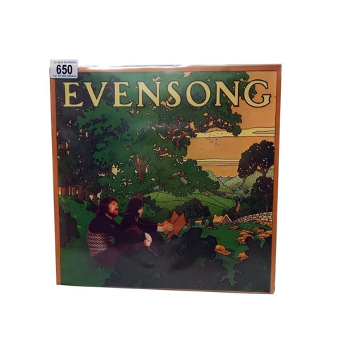 650 - Evensong, Self Titled LP 1973, Folk Rock, Philips Label 63089 139 Nr Mint Condition