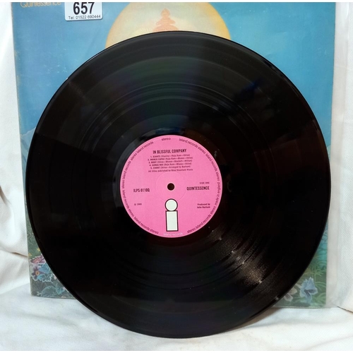 657 - Quintessence In Blissful Company, 1969, PInk Island Label, Psych Rock, Nr Mint Condition