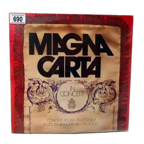 690 - Magna Carta In Concert, UK Press, 1972, Vertigo 6360 068, Vertigo Swirl Label, Ex Condition