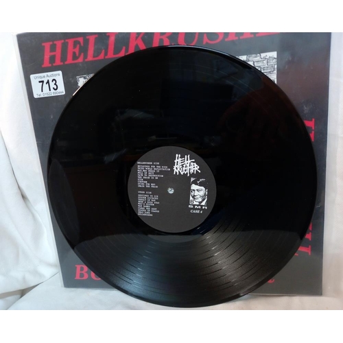 713 - Hellkrusher, Buildings for the Rich, SMR records, Cat No. CASE 4 1992, Hardcore Punk, c/w Insert, Nr... 