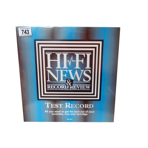 743 - No Artist, Hi Fi News Test Record, Uk Pressing 1996, Hi Fi News, HFN 001