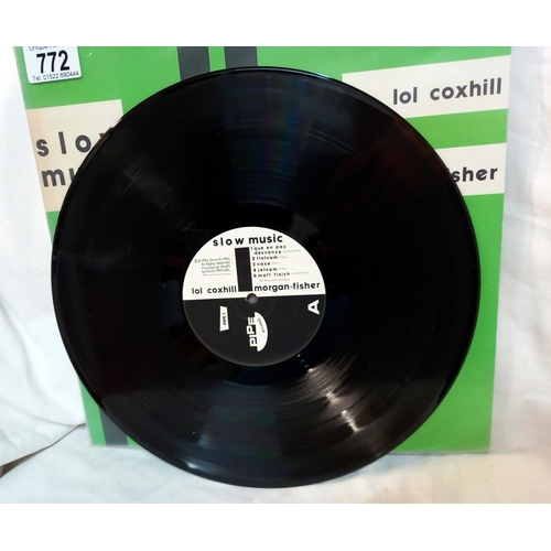 772 - Lol Coxhill & Morgan Fisher, slow Music, 1980, Uk Pressing, Electronic/Ambient, Nr Mint