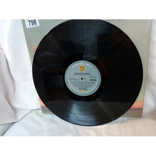 798 - Pete Rugolo & His Orchestra, Behind Brigette Bardot, Soundtrack, Warner Bros Label, WM 4001, Uk Pres... 