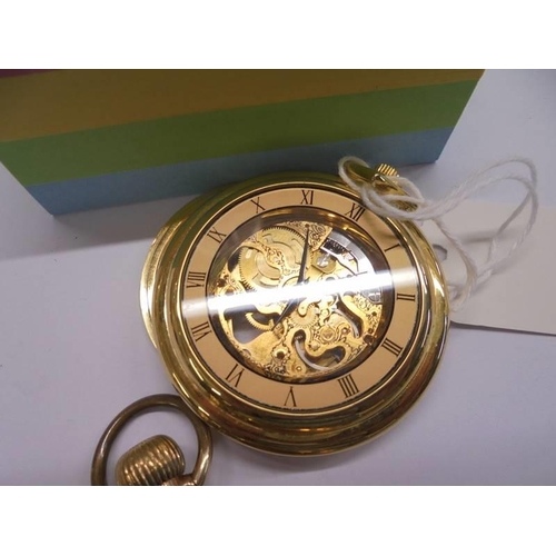 1053 - An Elgin gold plated pocket watch and one other, not working.