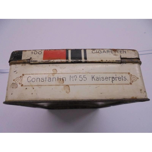 1074 - A rare WW1 German Kaiserprets cigarette tin.