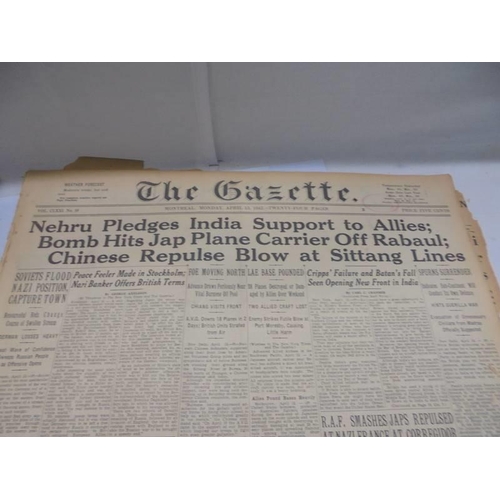 1086 - MOHATMA GHANDI - A quantity of USA newspapers circa 1948 relating to the death of Mohatma Ghandi inc... 