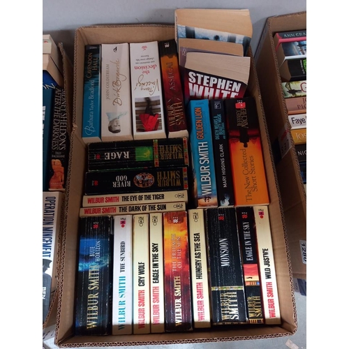 33 - 3 boxes of good paperbacks including Wilbur Smith, John Grisham, Phillipa Gregory etc COLLECT ONLY