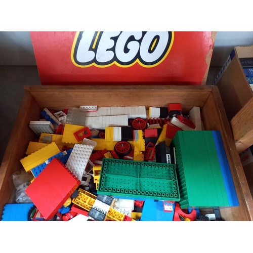 60 - A large box of vintage Lego in a Lego box