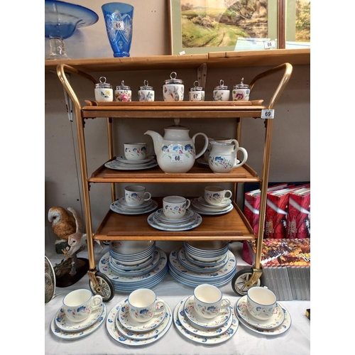 69 - Vintage tea trolley with removable top tray COLLECT ONLY