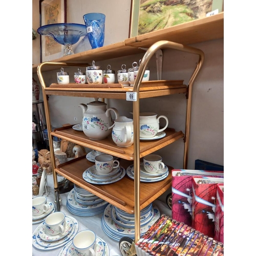 69 - Vintage tea trolley with removable top tray COLLECT ONLY