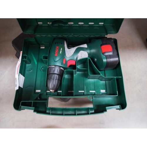 79 - A cased Bosch drill and cased power tack (missing charger pack)