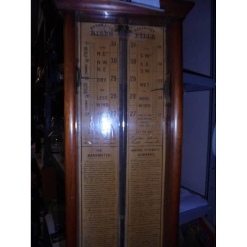 525 - A Victorian Fitzroy barometer in poor condition, COLLECT ONLY.