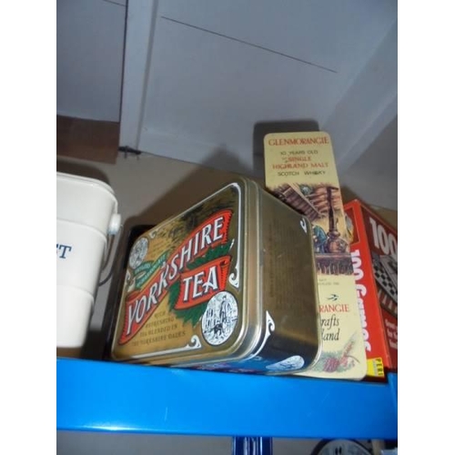 541 - A mixed lot of tins including bread bin etc., COLLECT ONLY.