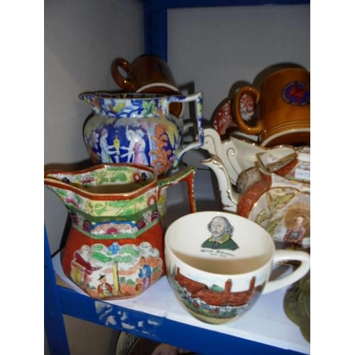 544 - A mixed lot of ceramics including jugs, teapot, tankards etc., COLLECT ONLY.