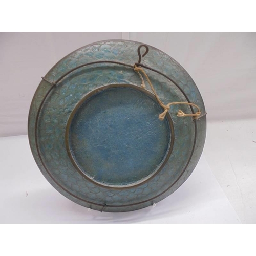 1157 - An early Chinese Cloissonne plate, 25 cm diameter.