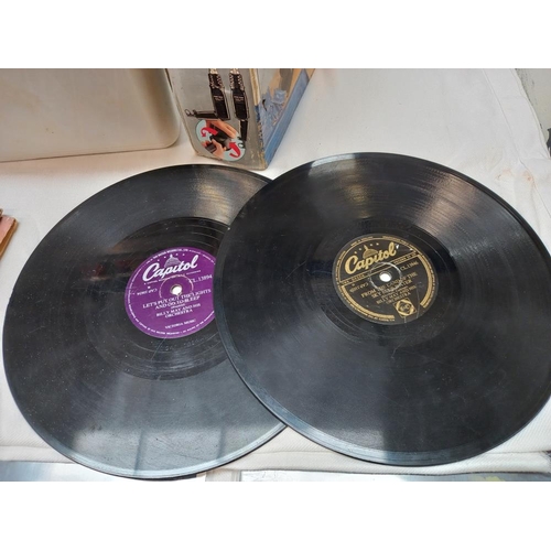 802 - Approximately 57 single records including Love/Hate collectors EP & a quantity of 78rpm records COLL... 