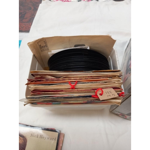 802 - Approximately 57 single records including Love/Hate collectors EP & a quantity of 78rpm records COLL... 