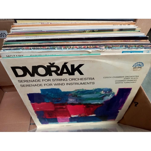 803 - 3 boxes of LP's including Slim Whitman, orchestral & soft rock etc. COLLECT ONLY