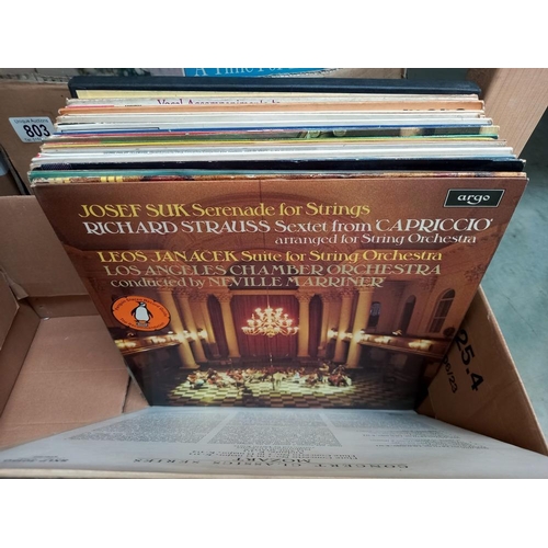 803 - 3 boxes of LP's including Slim Whitman, orchestral & soft rock etc. COLLECT ONLY