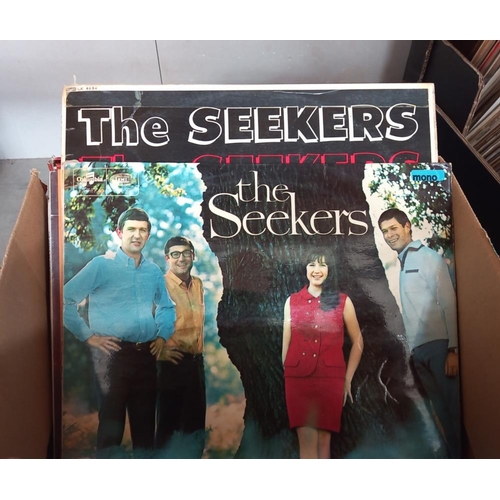 804 - A box of LP's including The Seekers, Little Richard & Connie Francis etc. COLLECT ONLY