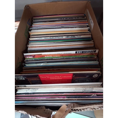 810 - 3 boxes of miscellaneous records including Buck Fizz etc. COLLECT ONLY