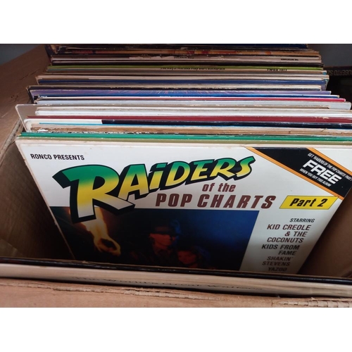 812 - A box of mixed albums, including Sky, Boney M & Shadows etc. COLLECT ONLY