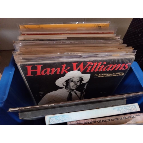 816 - A box of Hank Williams LP's & some 78 box sets COLLECT ONLY