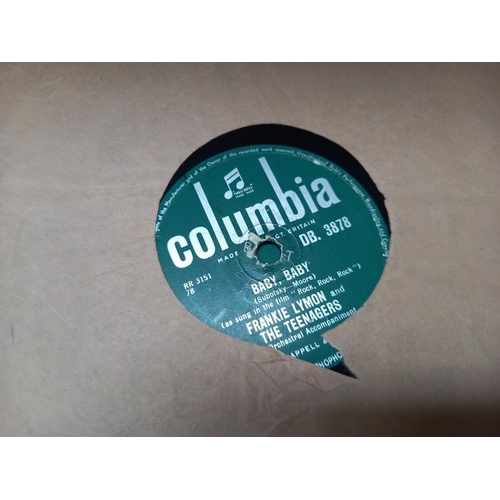 829 - A quantity of 78's including Bill Haley & The Comets & Frankie Lymon etc. COLLECT ONLY