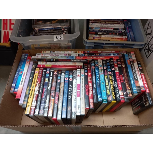 840 - A large quantity of DVD's including Avatar & Pretty Woman etc. COLLECT ONLY