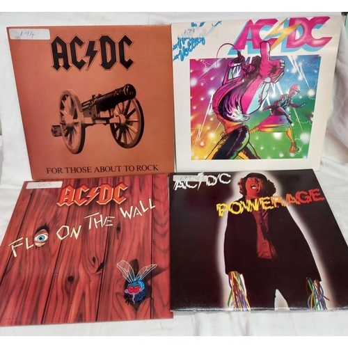 849 - 11 AC/DC albums, RCM grade very good, covers used COLLECT ONLY