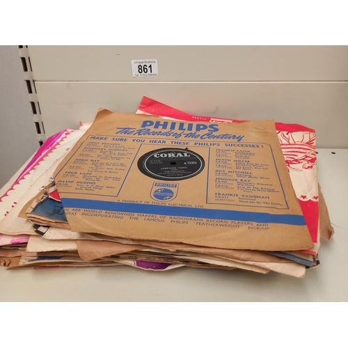 861 - A nice lot of Rock n Roll 78's including Elvis, Buddy Holly & Billy Haley etc. Billy Fury has a crac... 