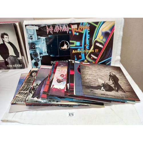 876 - 25 Rock LP's including Europe, Nazareth & Harkwind etc. RCM grade very good, covers used COLLECT ONL... 