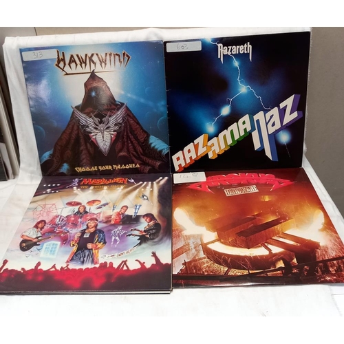 876 - 25 Rock LP's including Europe, Nazareth & Harkwind etc. RCM grade very good, covers used COLLECT ONL... 