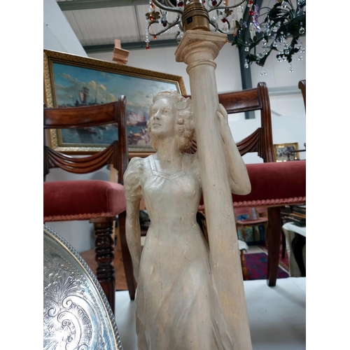 100 - A 1940's plaster figure lamp by MM Wood 1946 titled Tuscan height 54cm COLLECT ONLY