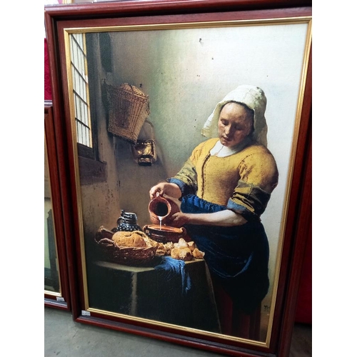 125 - 2 framed Vermeer prints COLLECT ONLY