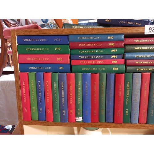 92 - 54 volumes of Yorkshire County cricket club, 1947 to 1977 and 1993 to 2000