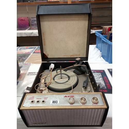 893 - A vintage ACE Monarch audition record player. A/F COLLECT ONLY.