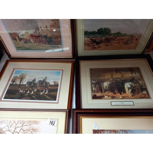 162 - A good selection of framed and glazed prints by Robin Wheeldon plus 2 other prints COLLECT ONLY