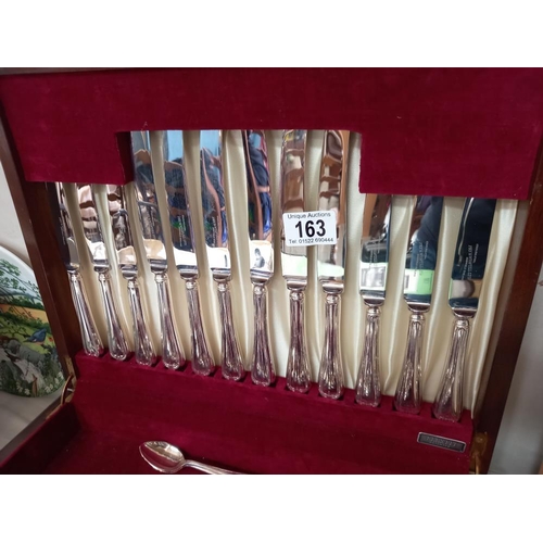 163 - A canteen of silver plated cutlery