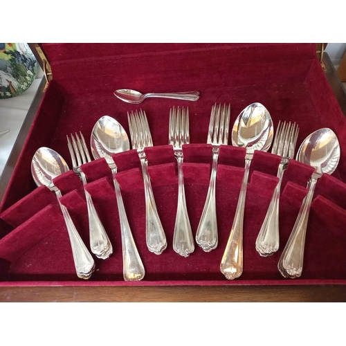 163 - A canteen of silver plated cutlery