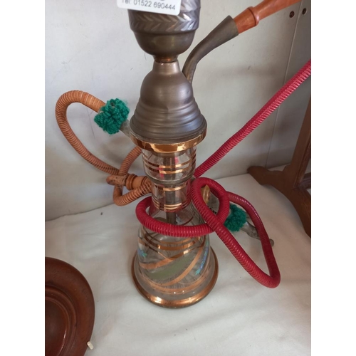 178 - A vintage middle Eastern Hubble bubble pipe COLLECT ONLY