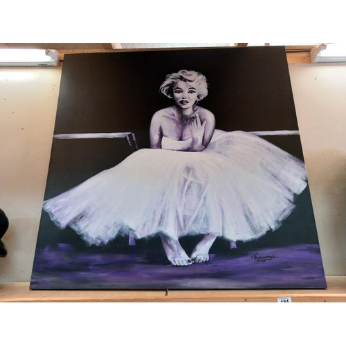 184 - 3 Marilyn Monroe prints/canvas COLLECT ONLY