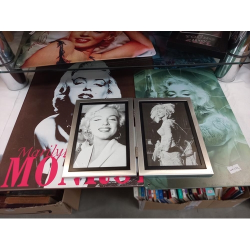 187 - A mixed lot of Marilyn Monroe photos, small calendars, magazines, DVD's etc