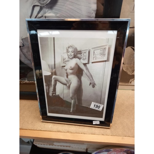 190 - A quantity of Marilyn Monroe framed and glazed pictures COLLECT ONLY